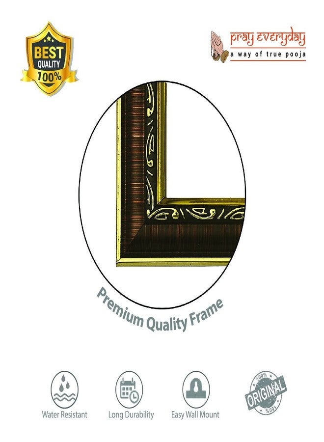 Pray Everyday Namokar Mantra | Navkar Mantra I Jain Gift Items I Mahaveer Swami I Mantra Frames | Silver Plated Photoframe 16Wx18L - Image 4